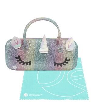 6983 Children's Rainbow Unicorn Hard Eyeglass Case Glasses for Kids Girls